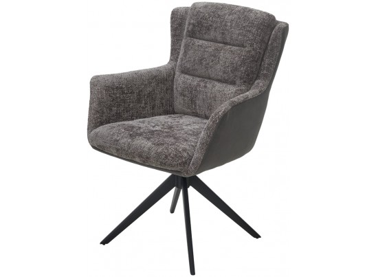 Стул GARLAND 360 град. поворот. HAGA-16 Серый, ткань/ GINO-457 Серый, ткань/ Черный, ®DISAUR
