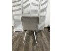 Стул BRANDY WZ2042-19 галечный серый фактурный велюр/ белый каркас в Каменске-Уральском