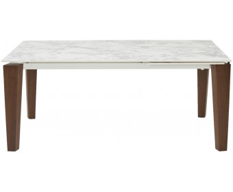 Стол ESMIR 160 MATTE ARABESCATO SOLID CERAMIC/ орех, ®DISAUR