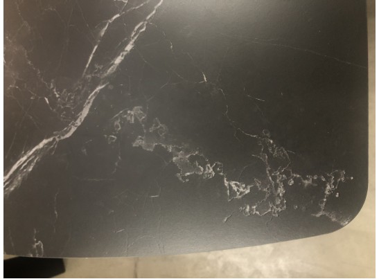 Стол ELIOT 120 MATT BLACK MARBLE SINTERED STONE/ BLACK в Каменске-Уральском