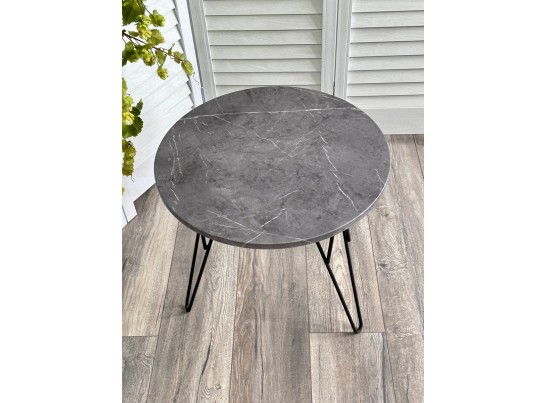 Журнальный столик ОСТИН Мрамор темно-серый / черный каркас в Каменске-Уральском