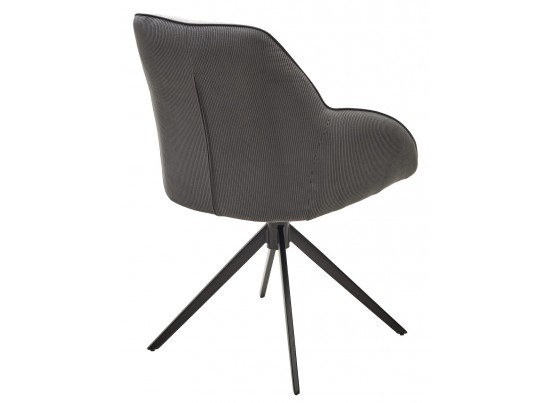 Стул TORNADO 360 град. Серый Brego-07, ткань/ темно-серый Modern-454, велюр/ черный каркас, DISAUR в Каменске-Уральском