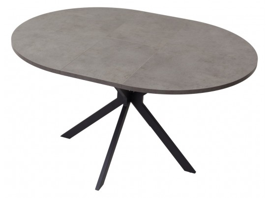 Стол ВЕГА D110 раскладной Бетон Чикаго темно-серый/ черный каркас БЕЗ НДС в Каменске-Уральском