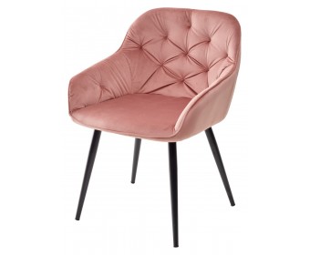 Стул BREEZE BLUVEL-52 PINK/ черный каркас, велюр 