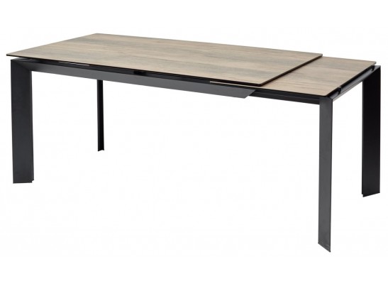 Стол CREMONA 160 KL-61 под дерево, итальянская керамика/ черный каркас в Каменске-Уральском