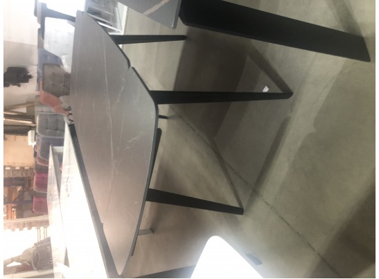 Стол ELIOT 120 MATT BLACK MARBLE SINTERED STONE/ BLACK в Каменске-Уральском