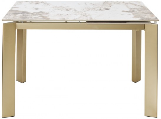 Стол CORNER 120 GLOSS LUXURY PANDORA SOLID CERAMIC / шампань, ®DISAUR