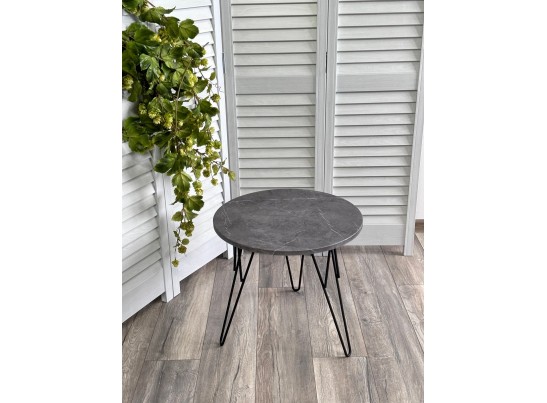 Журнальный столик ОСТИН Мрамор темно-серый / черный каркас в Каменске-Уральском