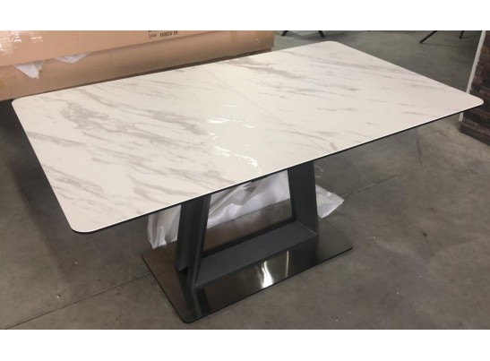 Стол OSVALD 160 MARBLES KL-99 Белый мрамор, итальянская керамика в Каменске-Уральском