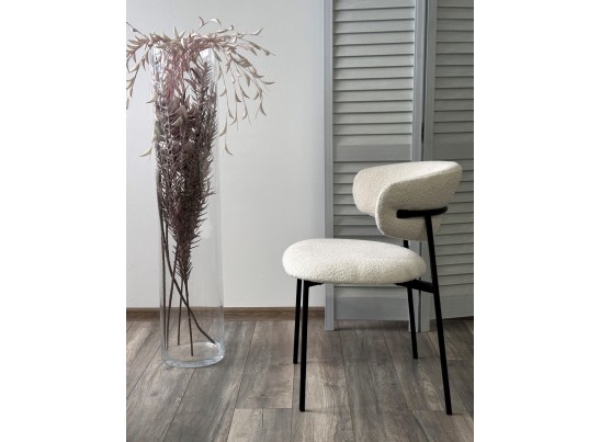 Стул ЛЕОНАРДО Soul 000 Белый, букле / черный каркас в Каменске-Уральском