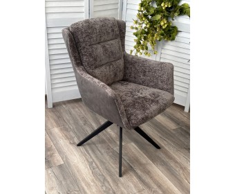 Стул GARLAND 360 град. поворот. HAGA-16 Серый, ткань/ GINO-457 Серый, ткань/ Черный, ®DISAUR