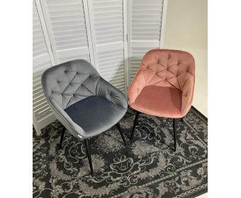 Стул BREEZE BLUVEL-52 PINK/ черный каркас, велюр 