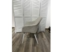 Стул BRANDY WZ2042-19 галечный серый фактурный велюр/ белый каркас в Каменске-Уральском