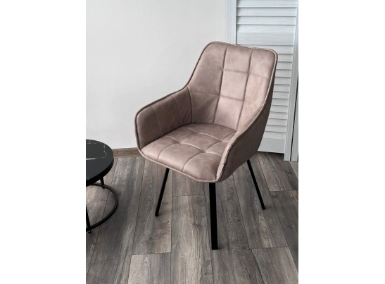 Стул MAVERICK 360 град. поворот. HK007-04 Латте, искусственная замша / черный каркас, в Каменске-Уральском