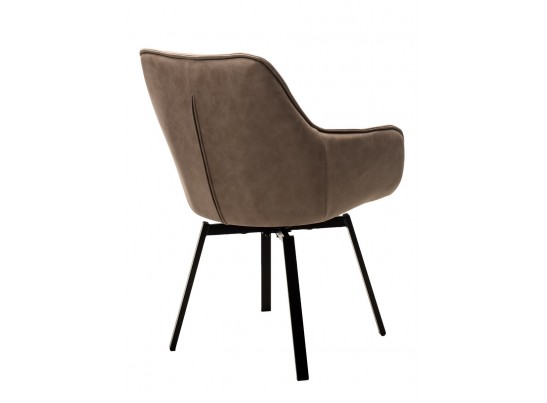 Стул MAVERICK 360 град. поворот. HK007-04 Латте, искусственная замша / черный каркас, в Каменске-Уральском