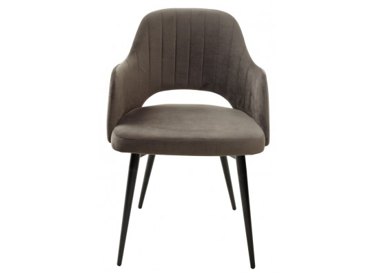 Стул FANTINE-LA ГРАФИТ #14, велюр / черный каркас в Каменске-Уральском