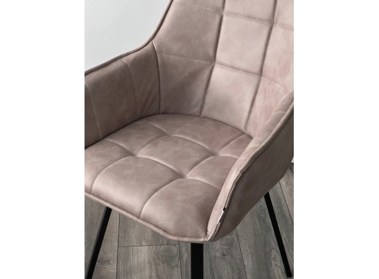 Стул MAVERICK 360 град. поворот. HK007-04 Латте, искусственная замша / черный каркас, в Каменске-Уральском