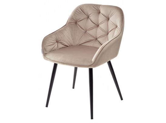 Стул BREEZE BLUVEL-40 BEIGE, велюр / черный каркас, в Каменске-Уральском