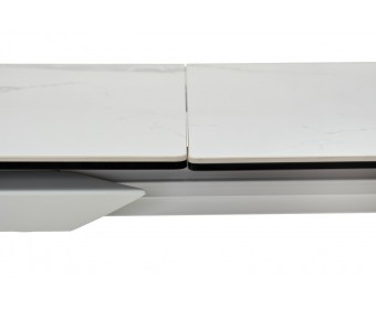Стол CREMONA 140 MATTE STATUARIO Белый мрамор матовый, керамика/ белый каркас, ®DISAUR