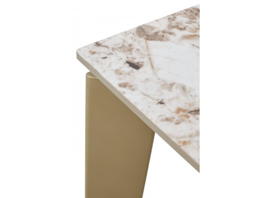 Стол CORNER 120 GLOSS LUXURY PANDORA SOLID CERAMIC / шампань, ®DISAUR