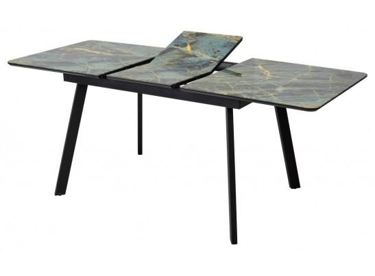 Стол АРУБА 140 ШТОРМ, стекло / ЧЕРНЫЙ в Каменске-Уральском