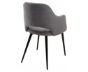 Стул FANTINE-LA СЕРЫЙ #27, велюр / черный каркас в Каменске-Уральском