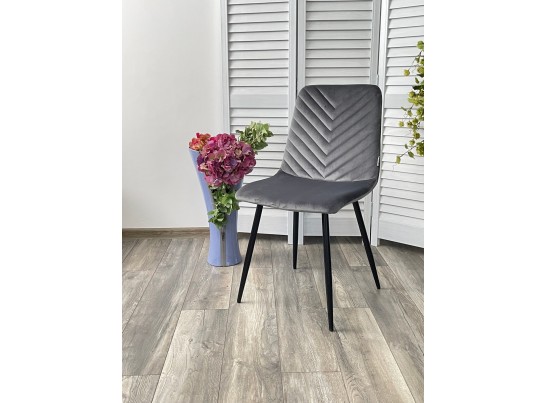 Стул DUKE BLUVEL-14 GREY, велюр / черный каркас в Каменске-Уральском