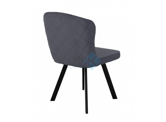 Стул MODE 360 град. поворот. B28 Темно-серый, велюр / черный каркас, в Каменске-Уральском