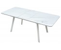 Стол ARUBA 140 GREY-WHITE/ WHITE глазурованное стекло в Каменске-Уральском