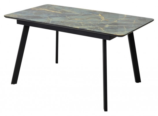 Стол АРУБА 140 ШТОРМ, стекло / ЧЕРНЫЙ в Каменске-Уральском