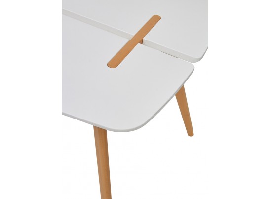 Стол OXALIS 120 белый/массив бука в Каменске-Уральском