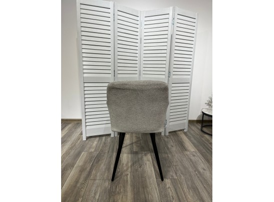 Стул BRANDY WZ2042-19 галечный серый фактурный велюр/ черный каркас в Каменске-Уральском