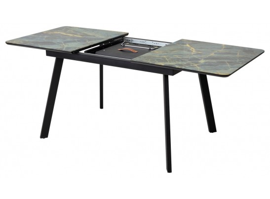 Стол АРУБА 140 ШТОРМ, стекло / ЧЕРНЫЙ в Каменске-Уральском