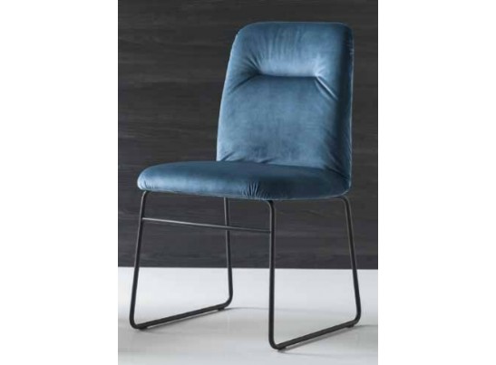 Стул GRETA CB/1904 MET.P15 MATT BLACK/ VENICE S0J OCEAN BLUE в Каменске-Уральском