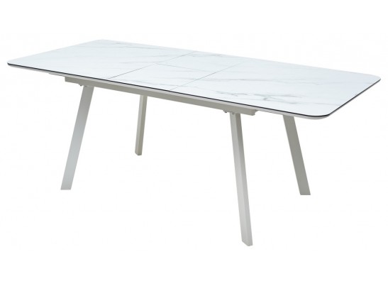 Стол ARUBA 140 GREY-WHITE/ WHITE глазурованное стекло в Каменске-Уральском