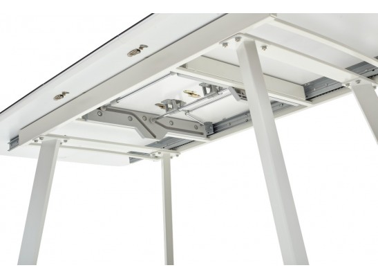 Стол ARUBA 140 GREY-WHITE/ WHITE глазурованное стекло в Каменске-Уральском