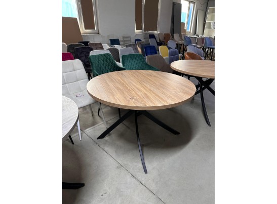 Стол ДАРИО D100 Дуб Канзас / Черный каркас в Каменске-Уральском