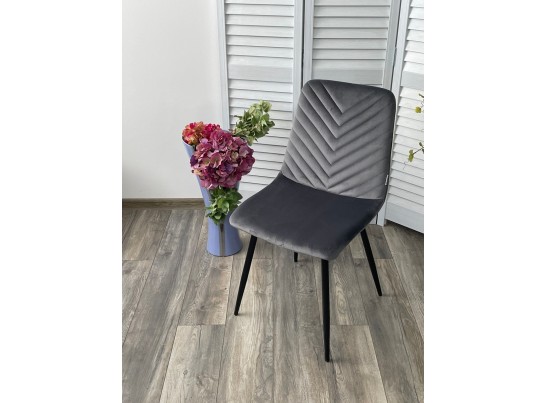 Стул DUKE BLUVEL-14 GREY, велюр / черный каркас в Каменске-Уральском