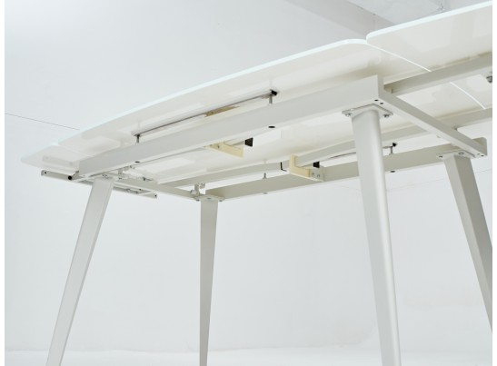 Стол ELIOT 120 FROSTED SUPER WHITE белое матовое стекло/ белый каркас в Каменске-Уральском