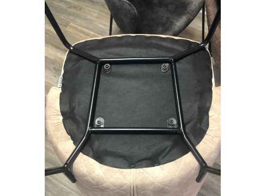 Стул AMARETTO VBP206 античный светло-бежевый, велюр без пальчикового эффекта /черный каркас, в Каменске-Уральском