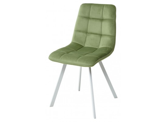 Стул CHILLI SQUARE G108-27 террариумный мох, велюр/ белый каркас в Каменске-Уральском