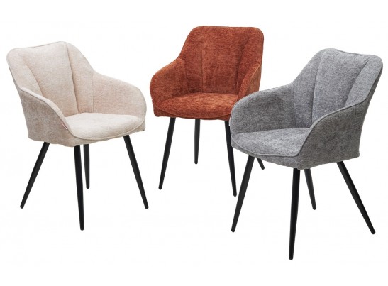 Стул REFLET 3018-10 бежевый, шенилл / черный каркас, ®DISAUR в Каменске-Уральском