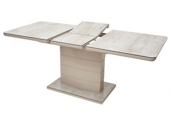 Стол ALTA 140 BEIGE/ CAPPUCINO глазурованное стекло в Каменске-Уральском