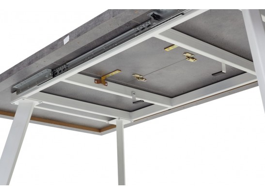 Стол BRICK M 120 Бетон Портленд/ Белый в Каменске-Уральском