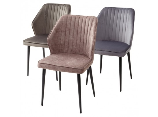 Стул SEATTLE-V ГРАФИТ #14, велюр / черный каркас в Каменске-Уральском