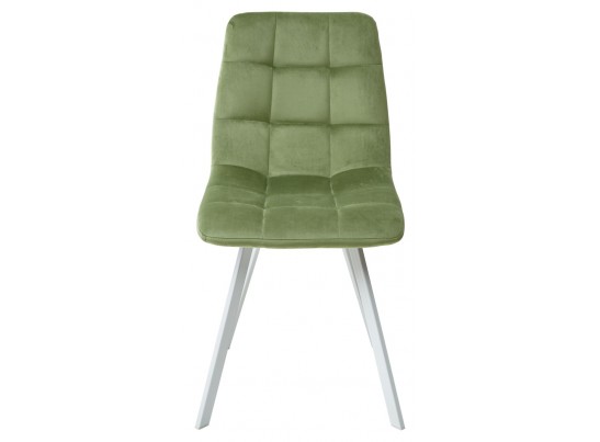 Стул CHILLI SQUARE G108-27 террариумный мох, велюр/ белый каркас в Каменске-Уральском