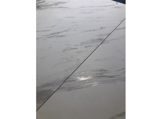 Стол IVAR 180 MARBLES KL-99 Белый мрамор, итальянская керамика/серый, ®DISAUR в Каменске-Уральском