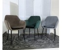 Стул ALABAMA BLUVEL-14 GREY, велюр / черный каркас в Каменске-Уральском