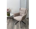 Стул GARLAND 360 град. поворот. HAGA-30 Бежевый, ткань/ GINO-101 Бежевый, ткань/ Черный, ®DISAUR