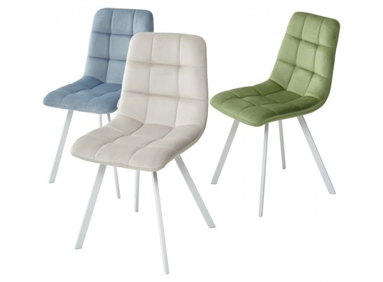 Стул CHILLI SQUARE G108-27 террариумный мох, велюр/ белый каркас в Каменске-Уральском